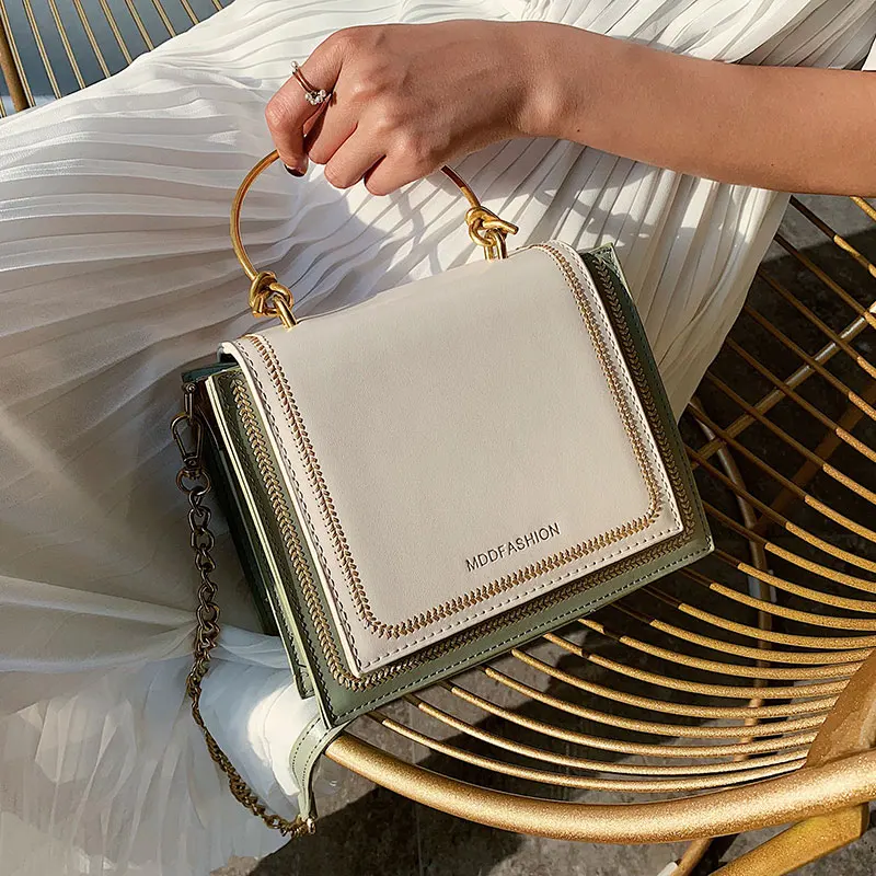 

Baggage 2019 New Summer Occidental Colour Hand-held Small Baggage Fashion Hundred Chains Slanting Single Shoulder Bag