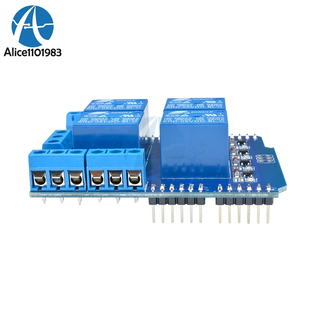 5 в 4 4CH CH Канал реле Swtich щит V2.0 расширитель Плата расширения для Arduino UNO R3 модуль