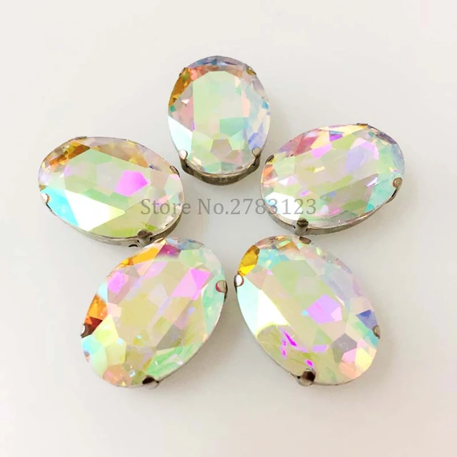 10X14mm 13X18mm 18X25mm Oval Glass Crystal Lace Claw Rhinestones, Golden  Base Sew on Stone for DIY Colthing Accessorie - China Crystal Rhinestone  and Sew on Rhinestone in Setting price