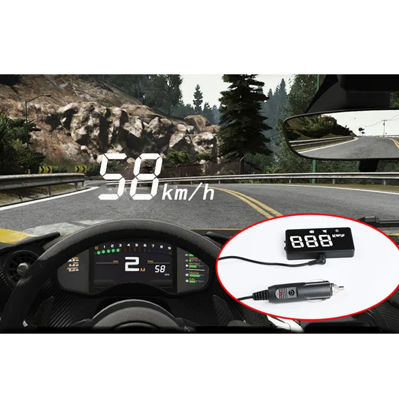

KCSZHXGS universal digital car gps speedometer head up display HUD projector for bmw e46/e60/e90 fiat opel nissan peugeot byd