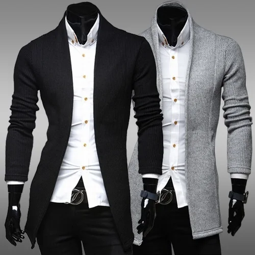 Size M XXL Brand Fashion Mens Sweaters and Cardigans Long