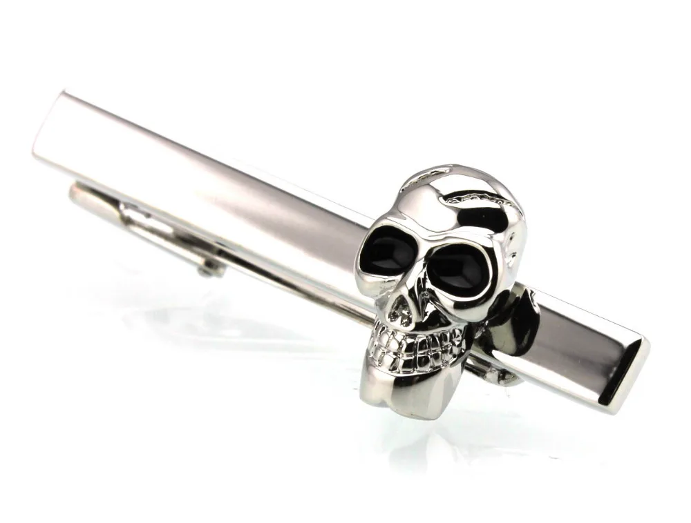 

Sunnylink 52mm Men's Tie Bar Skeleton Skull Silver Tie clip M3576