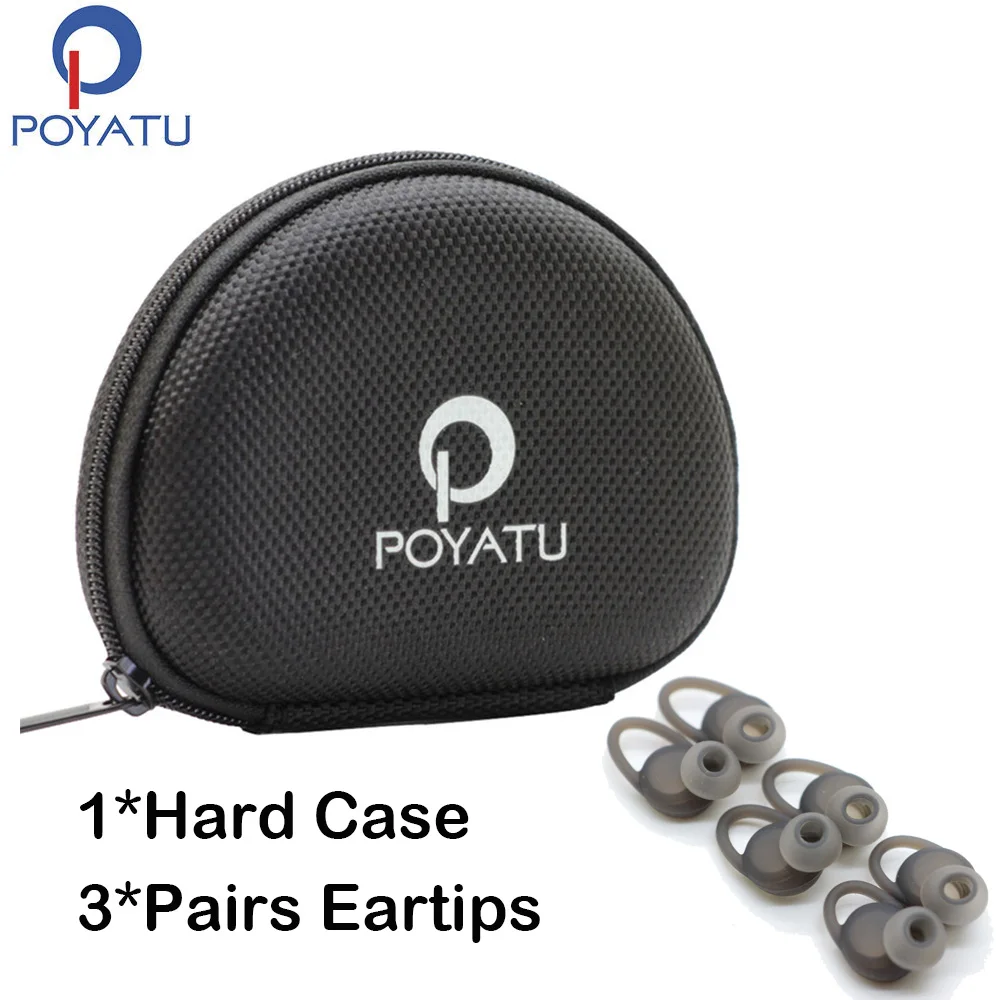 POYATU Silicone Headphone Tips For Meizu EP51 Bluetooth Sport Wireless Headphones Earbud Tips Earhook Eartips Mini Earphone Case  (1)