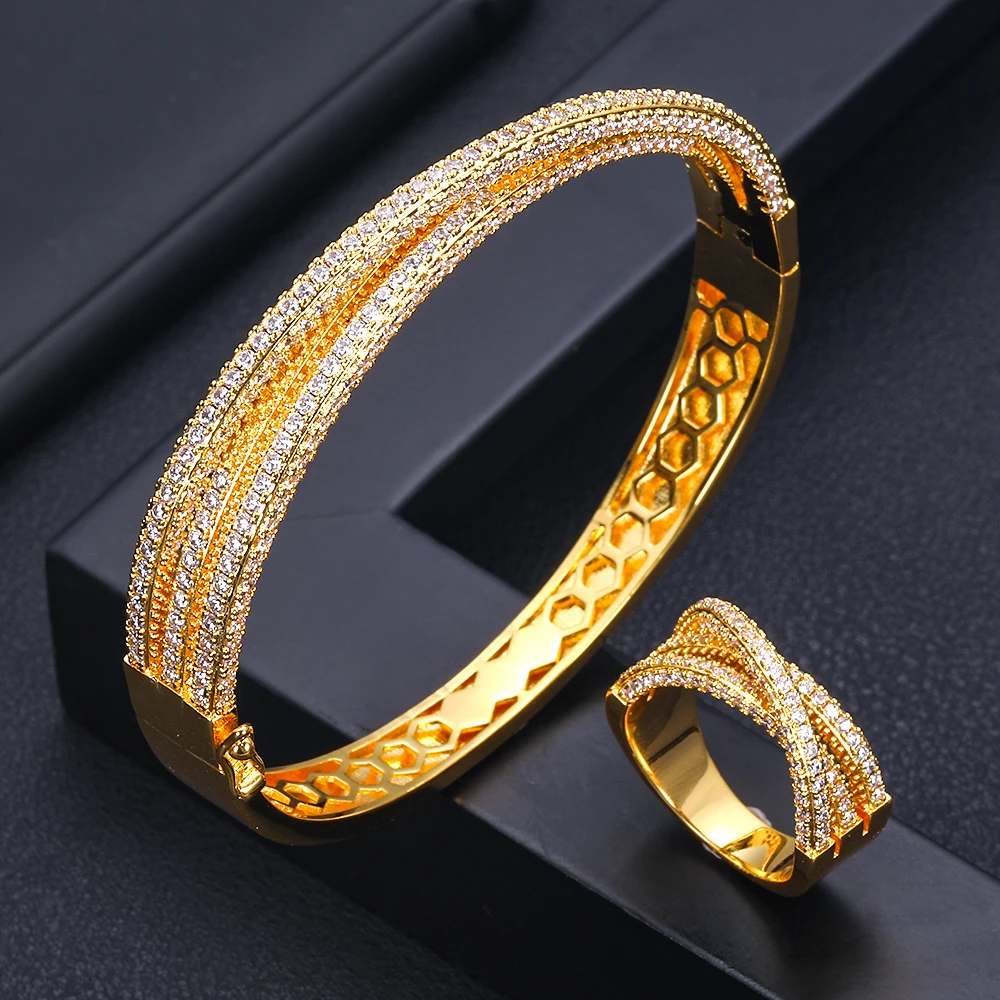 

jankelly Famous Brand Luxury Cross Geometry Cubic Zironium Engagement Dubai Unisex bracelet Rings Bridal Finger Ring Jewelry
