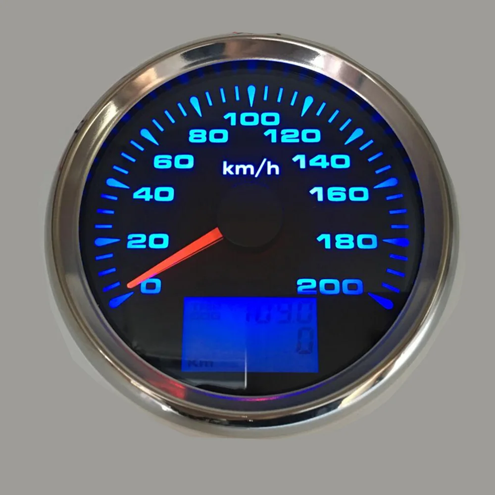 85mm Stainless Steel+Glass GPS Speed Gauge 120km/h ,200km/h Digital