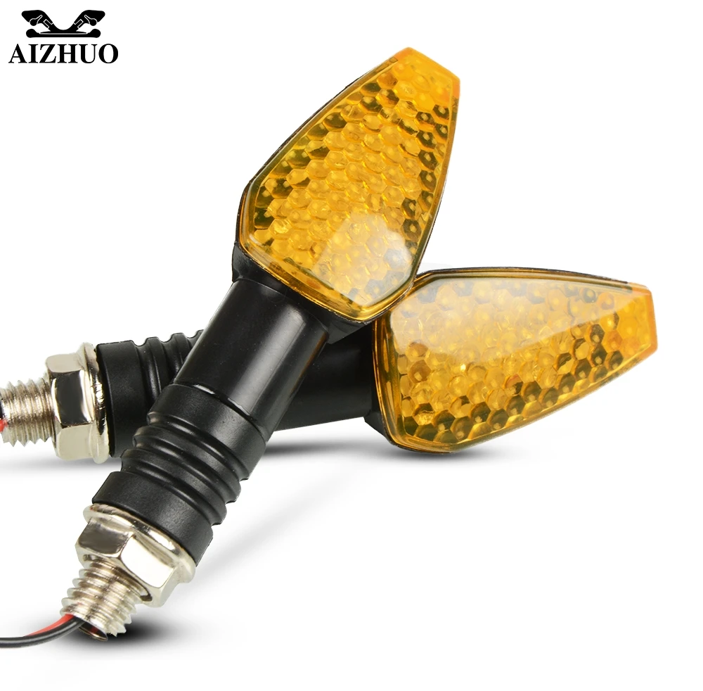 black orange Универсальный мотоциклетный сигнал сигнальная лампа 12V светодиодный индикаторы мигалки лампы для YAMAHA XMAX 300/125/205/400 FZ1 FZ6 FZ 25 FZ16 MT 03 - Цвет: black orange