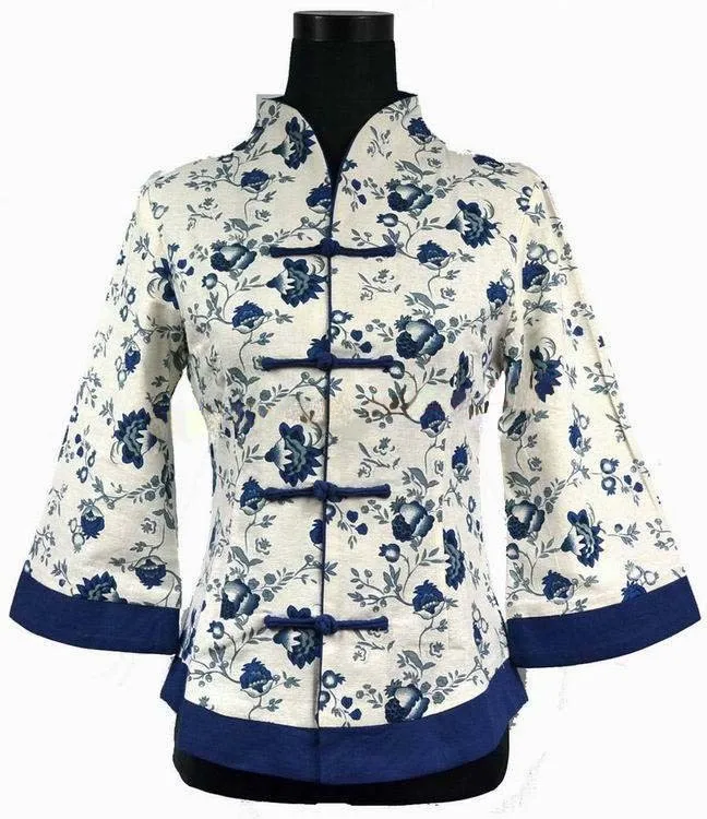 High Fashion Blue Vintage font b Women s b font font b Jacket b font Linen