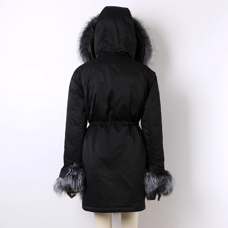 Ailoria бренд Высокое качество зимние женские пальто из натурального меха лисы с капюшоном оригинальная натуральная лиса меховые куртки Женская парка