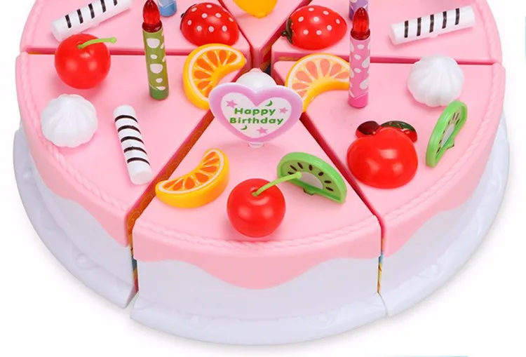 81 шт. торт ко дню рождения DIY Модель 3+ Для детей раннего образования классические игрушки претендует Кухня Еда Пластик игрушки для детская