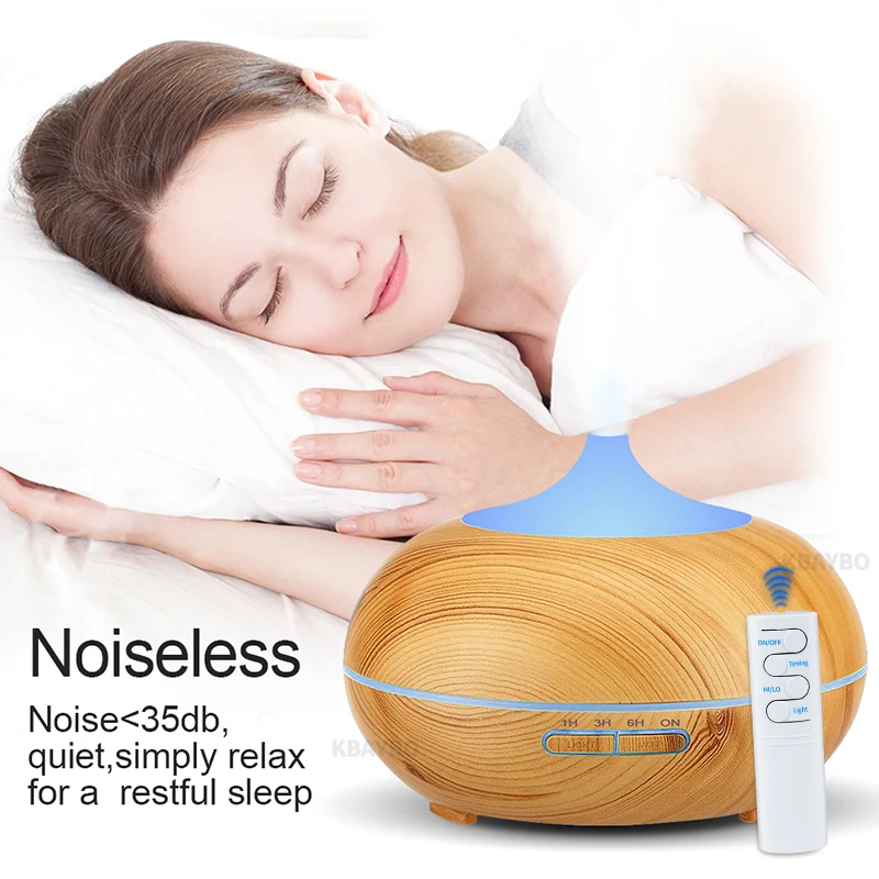 Najtaniej 550ML zdalnego sterowania rozpylacz zapachów aromaterapia drewna ziarna dyfuzor olejków eterycznych ultradźwiękowy nawilżacz powietrza cool mist dla domu