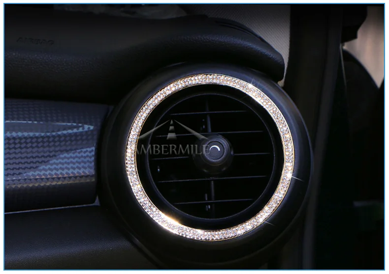  Car Air Outlet Knobs Cover Vent Circel Ring Decoration for Mini Cooper F54 F55 F56 R56 R55 R60 Accessories Car Styling (7)