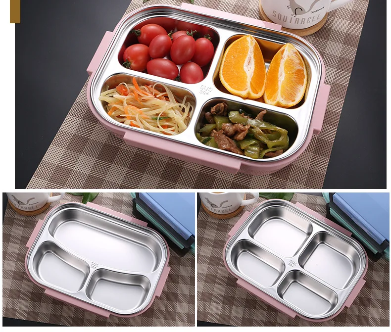 1 PCS Food container portable 304 stainless steel thermos insulated lunch box children adult lunch box leakproof AP11161131