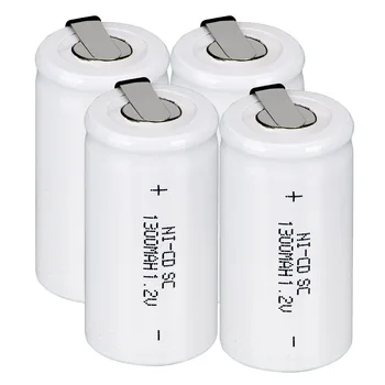

2018 Anmas power !9 PCS a set Sub C SC battery 1.2V 1300mAh Ni-Cd NiCd Rechargeable Battery 4.25CM*2.2CM -White Color