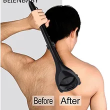 BEIENBABY длинная ручка для мужчин, безопасная ручная Бритва для волос на спине, большое лезвие, триммер для самостоятельного удаления волос