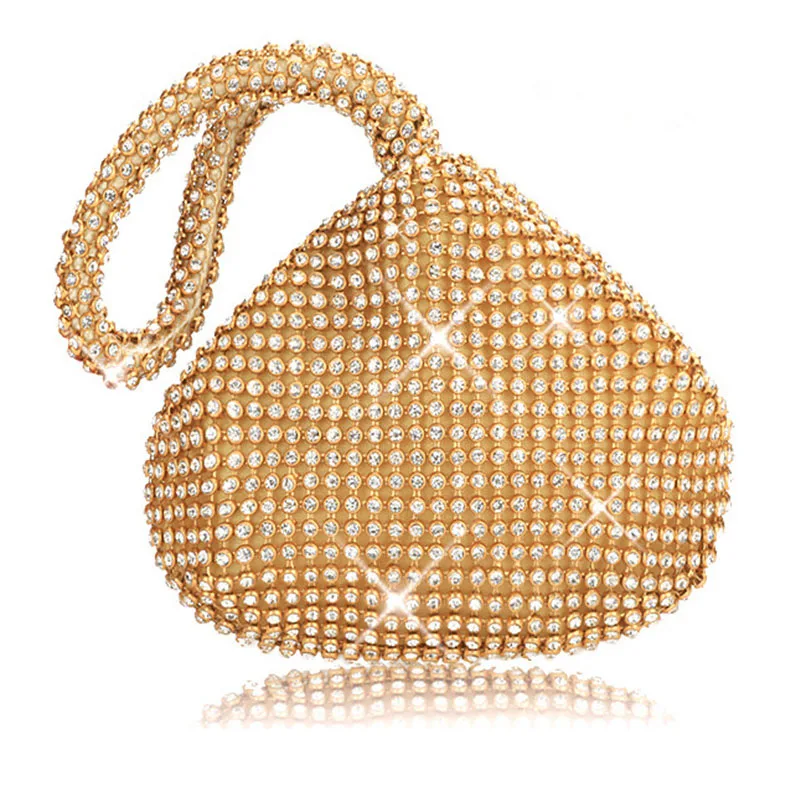 

Korean version of the diamond with a mobile evening bag mine rounded a packet of luxury women's portable soft mobile phone packa