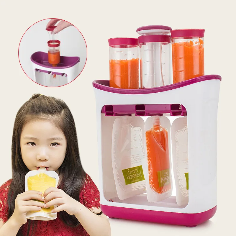 

Squeeze Food Station Baby Food Organization Storage Containers Maker Set BM88