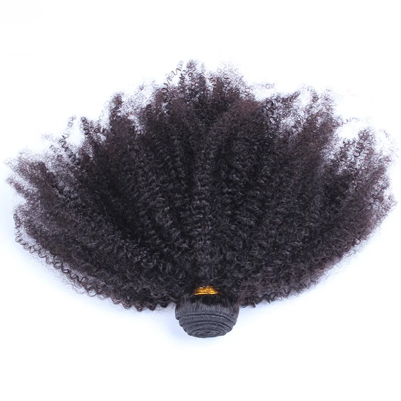 

Afro Kinky Curly Hair Weave Human Hair Bundles One Pieces Indian Hair Extensions Natural Color Hair Weaving Prosa Non Remy