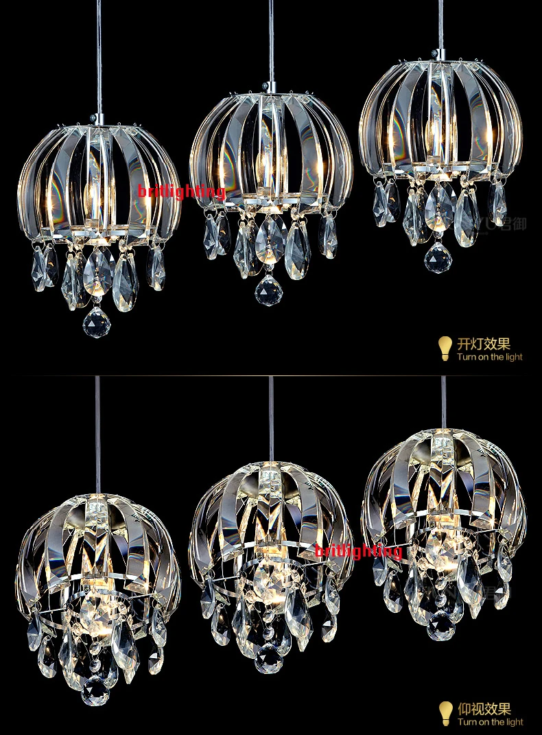 Подвеска Кристалл Света хром светильник Винтаж hanglamp современный подвесной