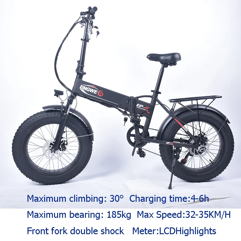 Perfect 20" 4.0 inch Fat Tire Electric bike 48V12A Lithium Battery electric bicycle Aluminum Foldable 350W Powerful Mountain Snow ebike 7