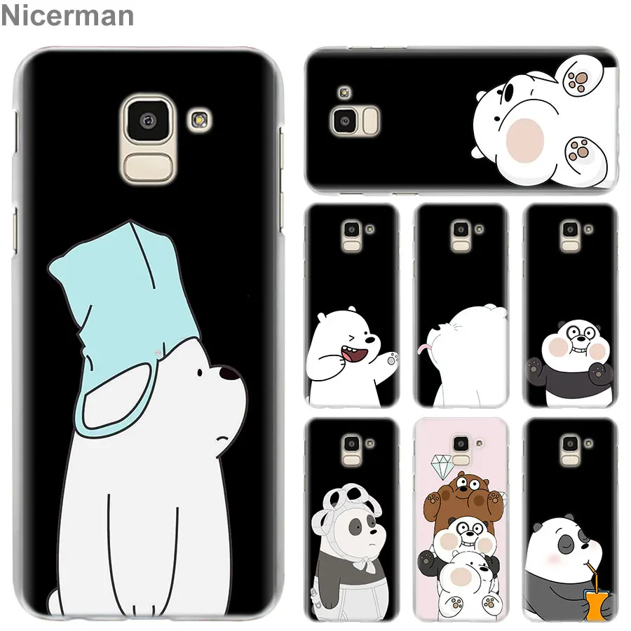 

Cute We Bare Bears Phone Cases for Samsung Galaxy J4 J6 Plus J3 J7 J8 2018 C2 Core J5 J7 Prime hard PC case Coque