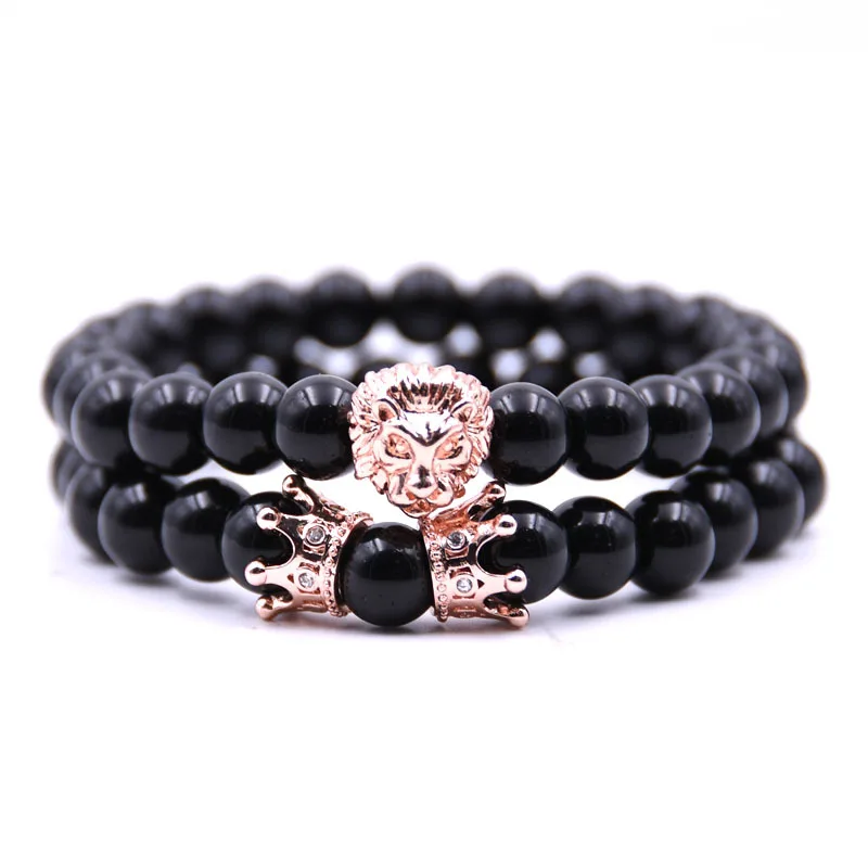 Lion Couple Bracelet Men Jewelry Bracelets For Women Pulseira Masculina Jewellery Feminina Bileklik Elastic Crown Armbanden 2018 Lion Couple Bracelet Men Jewelry Bracelets For Women Pulseira Masculina Jewellery Feminina Bileklik Elastic Crown Armbanden 2018