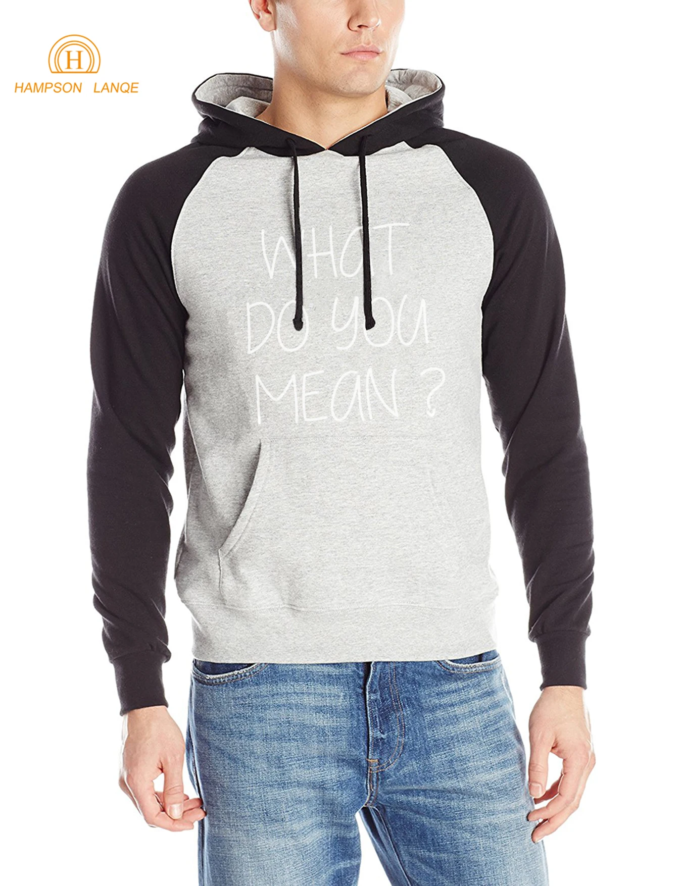 What Do You Mean Justin Bieber Hip Hop Raglan Hooded Men 2019 New Autumn Winter Warm Fleece Sweatshirt Brand Slim Fit Tracksuit
