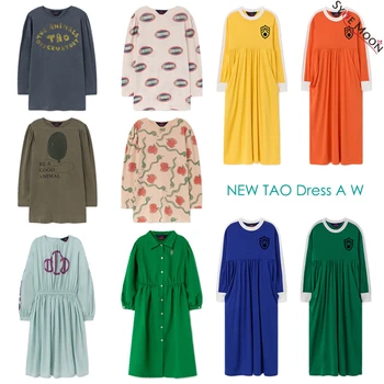 

2019 New TAO Brand New Autumn Winter Kids Dresses Girls Print Fashion Long Sleeve Dress Baby Children Cotton Princess Clothes