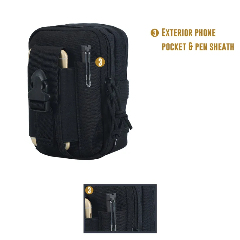  OneTigris Tactical MOLLE Bag Original EDC Pouch Utility Gadget Steel Sparrow Pouch Portable Daily U