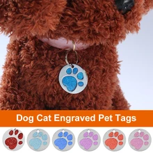 Pet Tags Personalized Dog Tags Engraved Cat Puppy Pet ID Name Collar Tag Paw Tags Pendant Anti-lost Pet Dog Collar Accessories flowgogo anti lost stainless steel dog id tag engraved pet cat puppy dog collar accessories telephone name tags pet id tags
