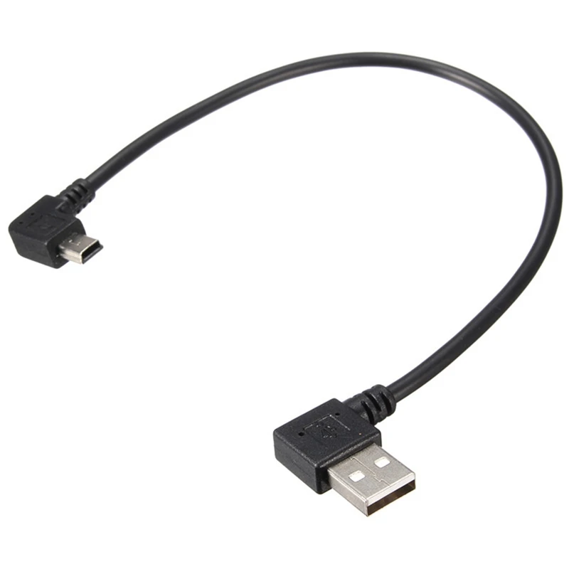 Кабель для зарядки и синхронизации данных LEORY 25 см 90 градусов USB 2 0 штекер A Mini B