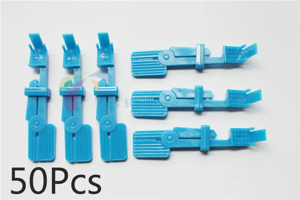New Dental 50Pcs Plastic Snap X Ray Film Radiograph Holder Clip Bluein
