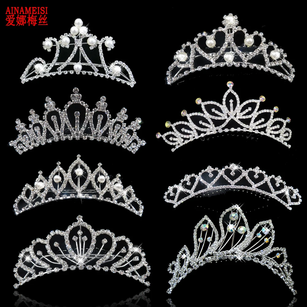 

AINAMEISI 9 styles Bridal Hair Combs Hair Clip Silver Tiaras Crystal Wedding Party Hair Jewelry For Women Fashion Accessories