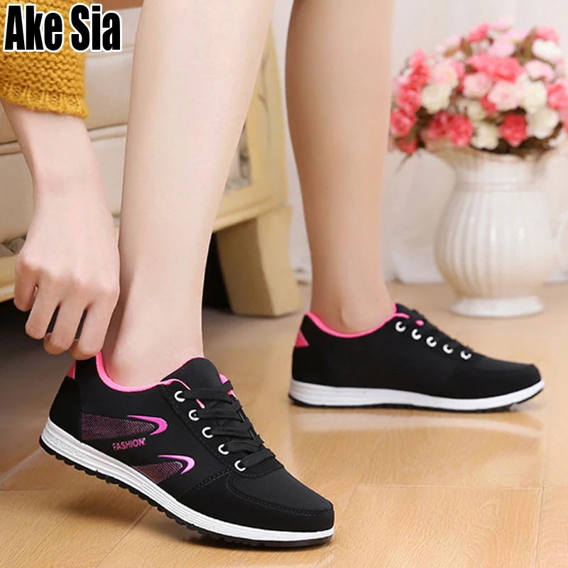 

Women's Preppy Style Students Fashion Mesh Air Shoelace Lace Up Plimsolls Mujer Walking Casual Tenis Shoes Feminino Sapatos A616