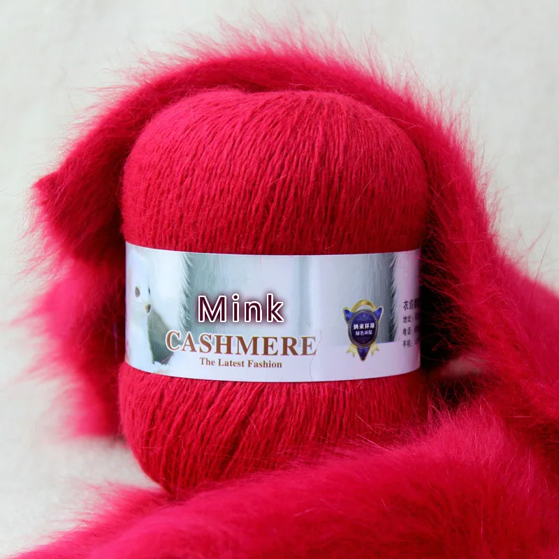 

Mink Cashmere Yarn Yarn for Knitting Women Long Plush Mink Yarn Crocheting Warm Fashion Fluffy Yarn for Hand Sweater Cardigan