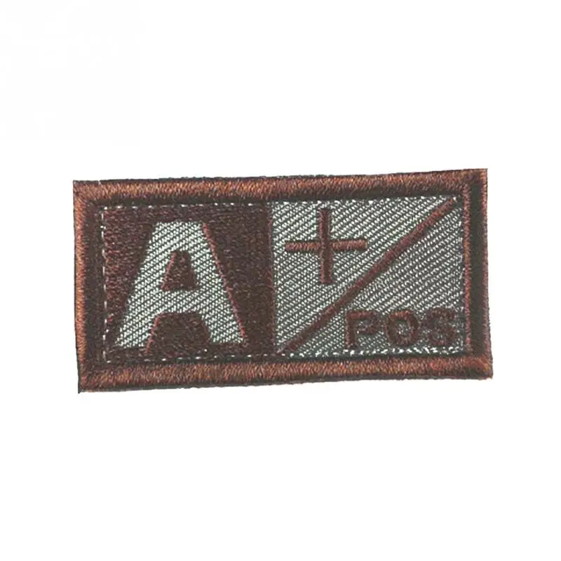 

Hot Sale 1Pcs Military Tactics Blood Types Embroidered Sticker 3D Embroidery Armband Magic Tape Hook Patch Medical Armband