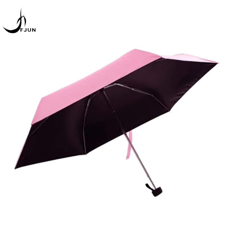 

Sun protection sun umbrella UV umbrella 5 fold mini umbrella vinyl pocket paraguas mobile parasol rain women girl sunscreen rain