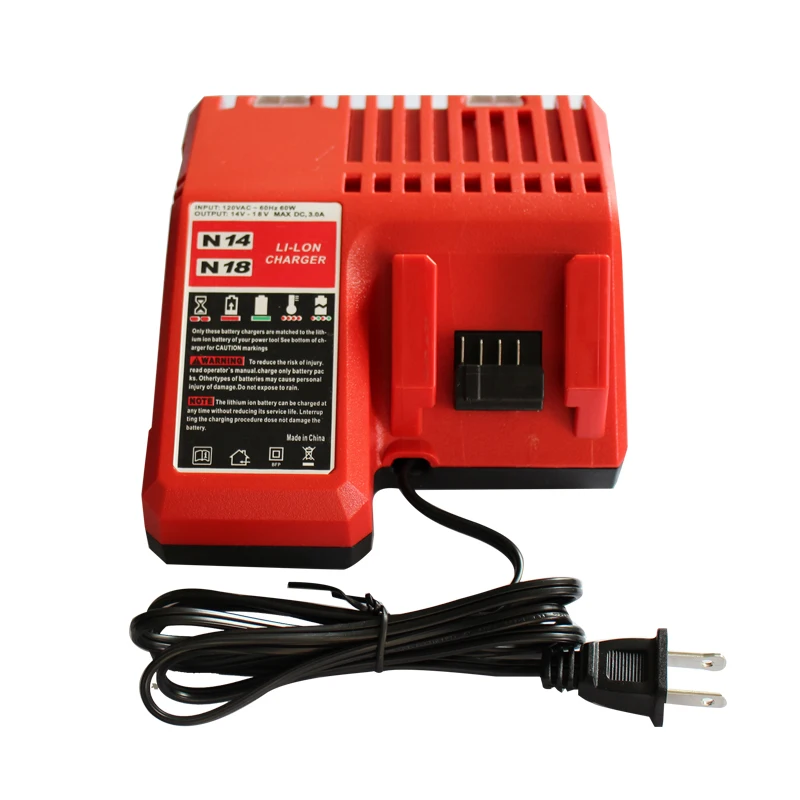 

Power Tool Accessory Lithium-ion Battery Charger 14.4V 18V for Milwaukee C18C C1418C 48-11-1815/1828/1840 M18 M14 Serise Parts