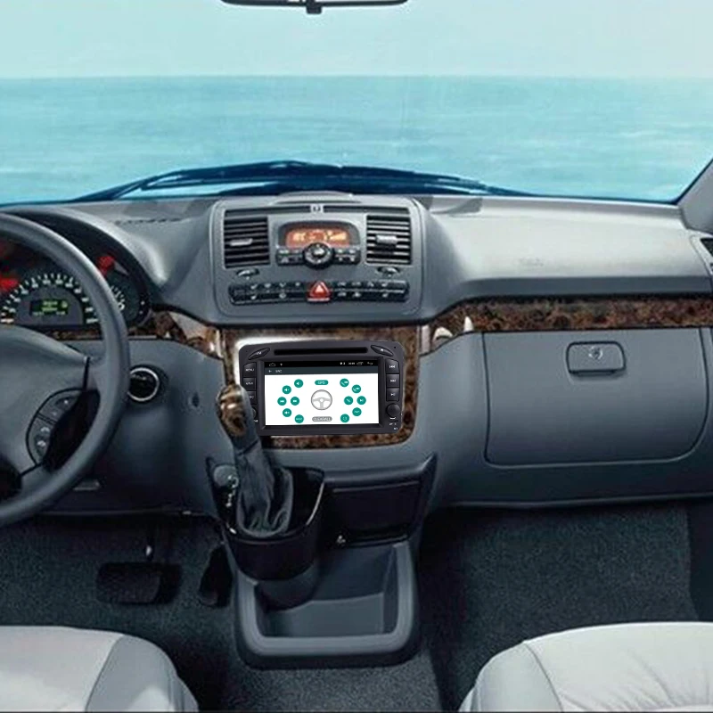 Sale Android 8.1 4 Core Car DVD Player Multimedia Head Unit Navigation For Mercedes/Benz/W209/W203/Viano/W639/Vito Radio GPS Wifi FM 2