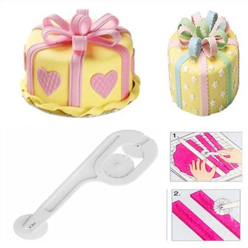 

1pc Fondant Cake Sugar Craft Paste Embosser Wheel Icing Stitching Cutter Tool