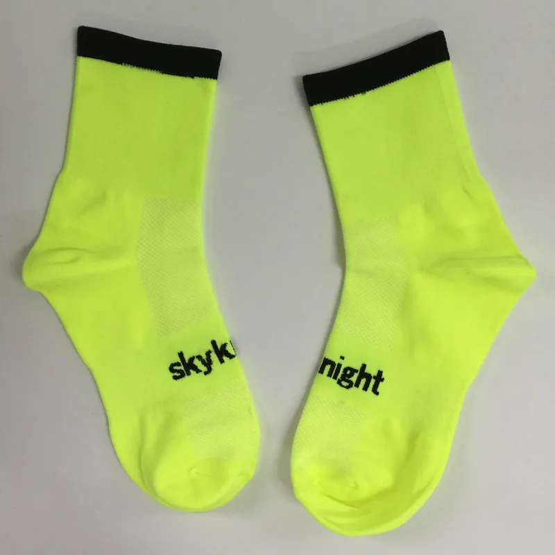 Спортивные гетры носки для велоспорта 6 цветов Дышащие Беговые велосипедные баскетбольные носки для мужчин и женщин