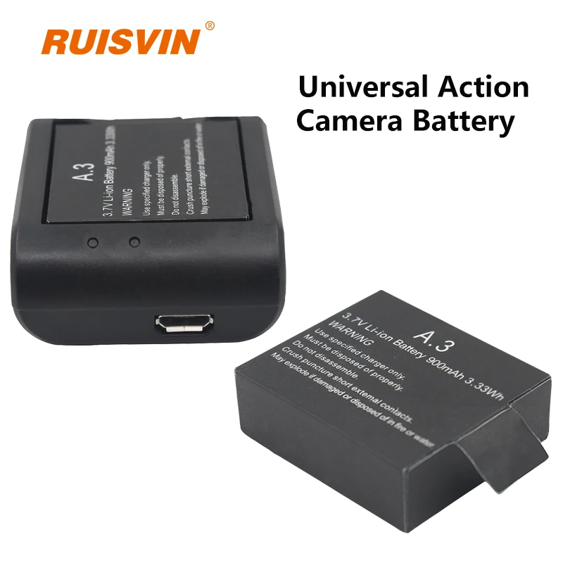 Free Shipping Universal Action Camera Batteries For Go Pro SJ4000 WiFi SJ5000 M10 S30 Series