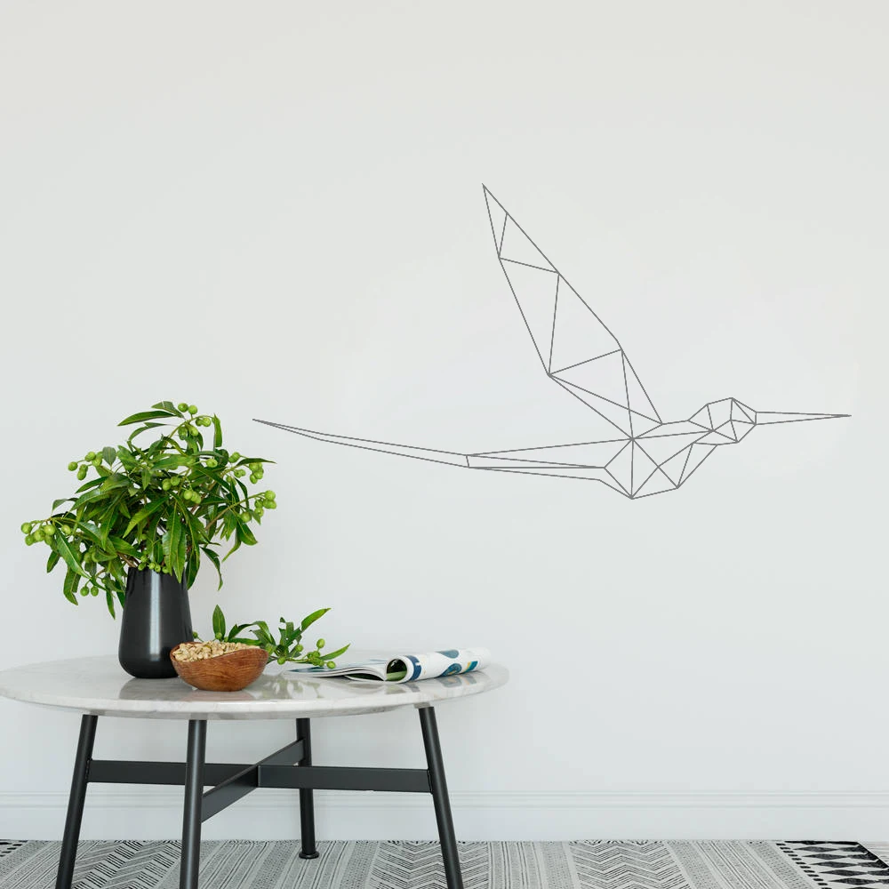 

Геометрические виниловые Колибри наклейки на стену Гостиная в качестве фона для дивана и Геометрическая серия наклейки на стены дома Арт Декор Съемный LC369