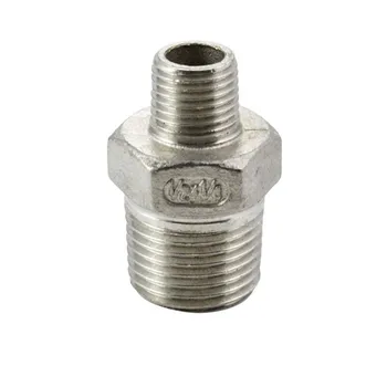 

1 PC 304 Stainless Steel Different Size Head To Wire 1/2"x1/4" Male Hex Nipple Threaded Reducer Pipe Fitting NPT