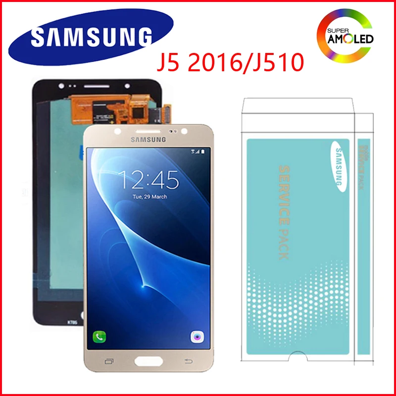 

ORIGINAL 5.2'' AMOLED LCD for SAMSUNG Galaxy J5 2016 Lcd Display J510 Lcd J510F J510FN J510M Touch Screen Digitizer Assembly