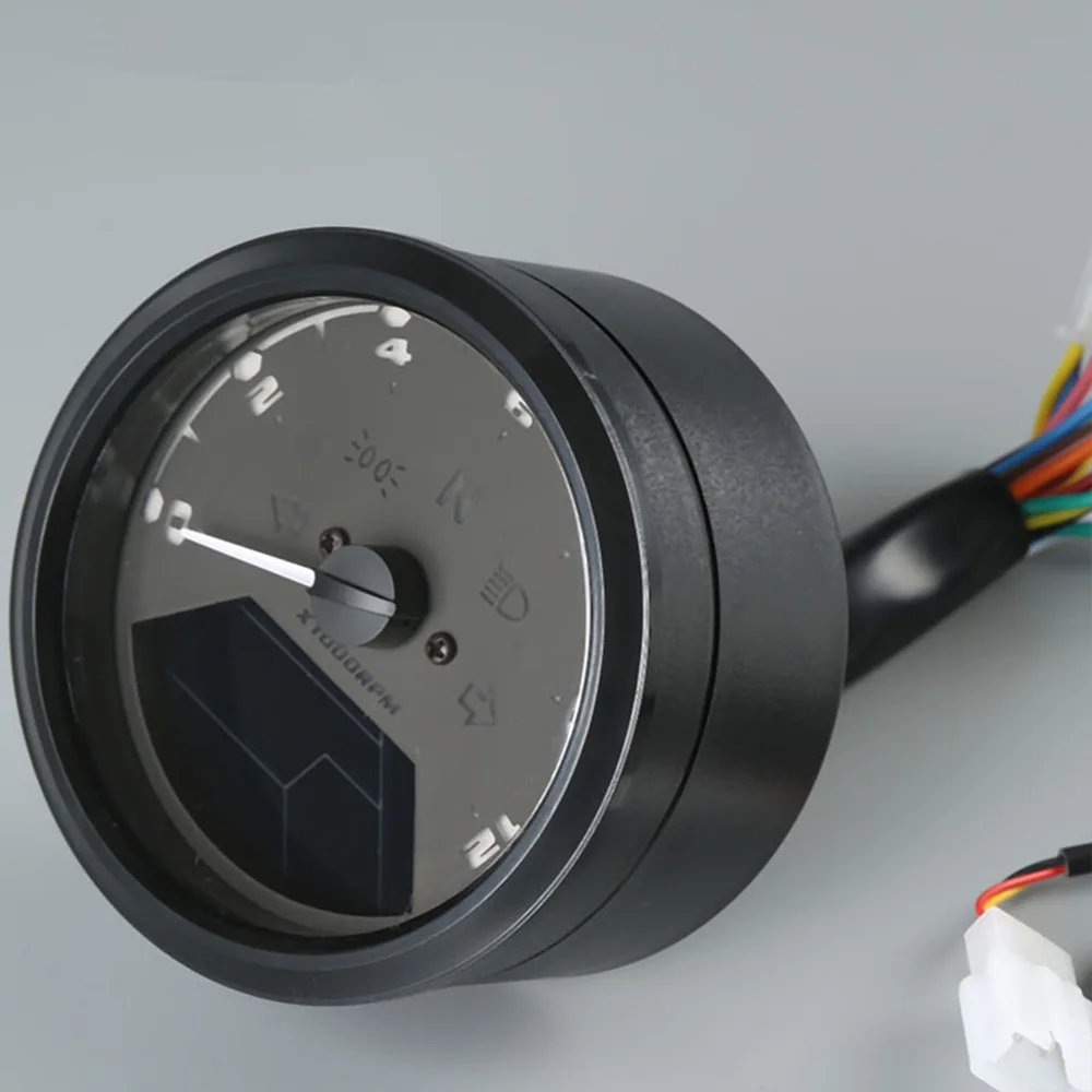 

12V LED Odometer Motorcycle Speedometer Backlight Night Tachometer Gauge Panel Motorcycle Digital Odometer 12000RPM