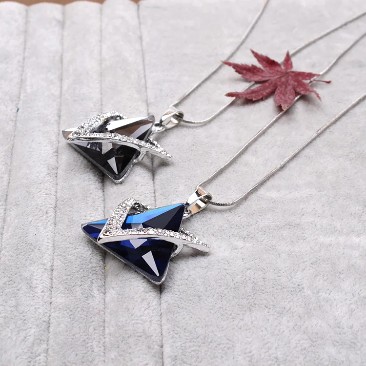 Delicate David Star Pendants Necklaces Luxury Women Rhinestone Necklace Gifts Crystal Sweater Snake Long Chains Jewelry - Image 6
