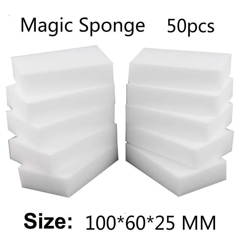 

50pc /10*6*2.5cm,magic Nano Sponge Eraser Pad Cleaner Melamine Eraser Cleaning Sponge Block Wholesale bathroom accessories