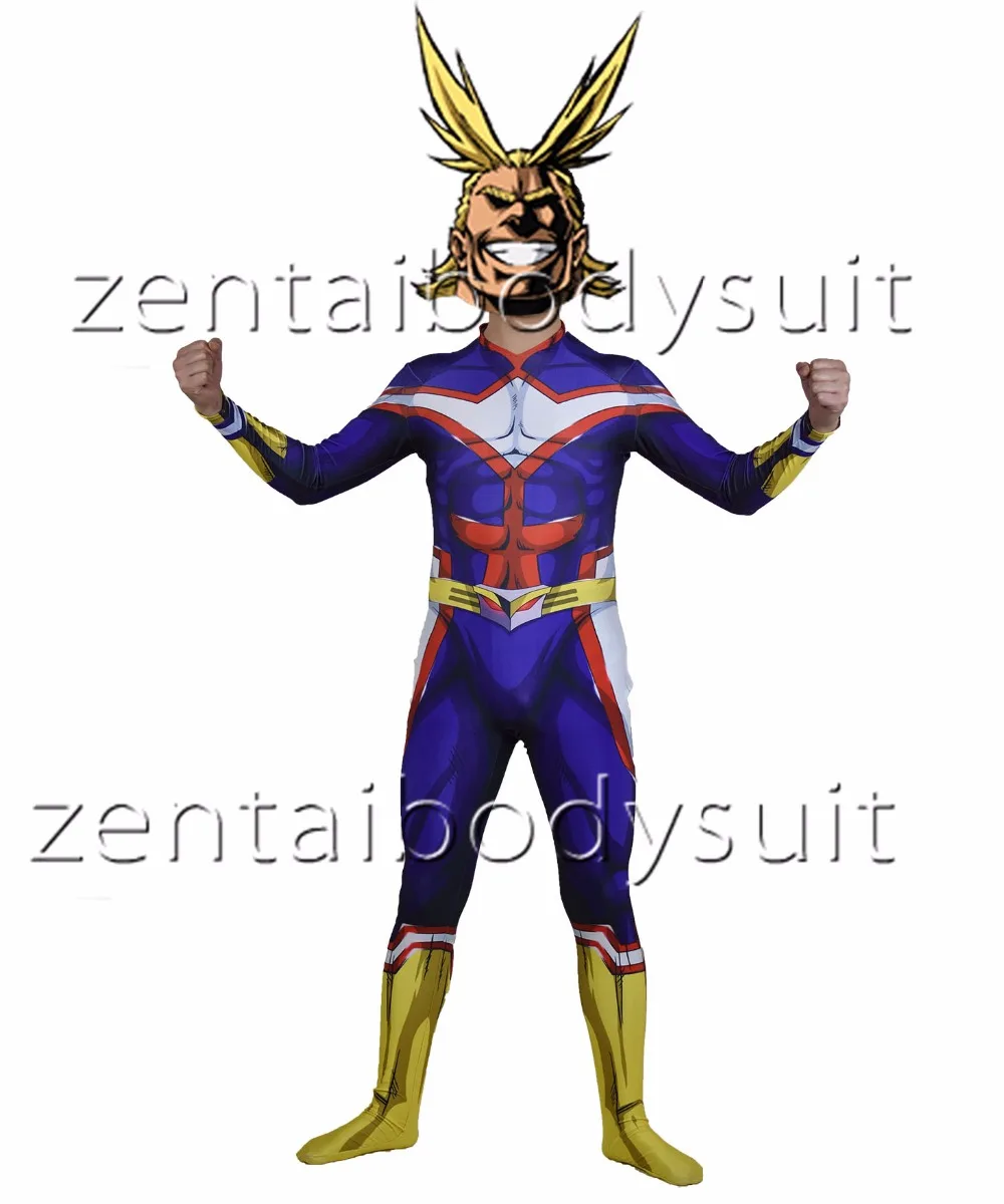 

3D Print My Hero Academia Boku no Hero Academia Superhero Lycra Zentai Bodysuit Halloween Cosplay Party suit free delivery