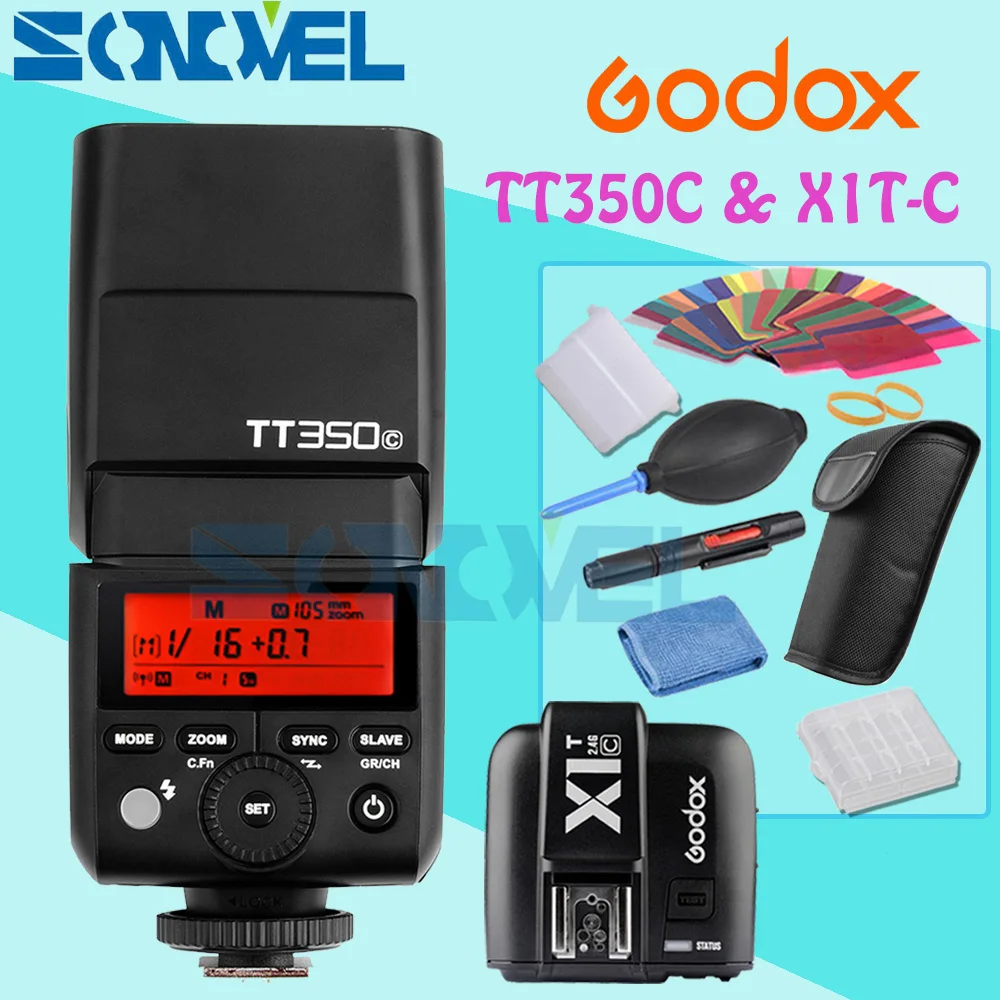 Беспроводная система вспышки GODOX Mini TT350C TTL HSS max 1/8000s 2 4G с фотопередатчиком для Canon