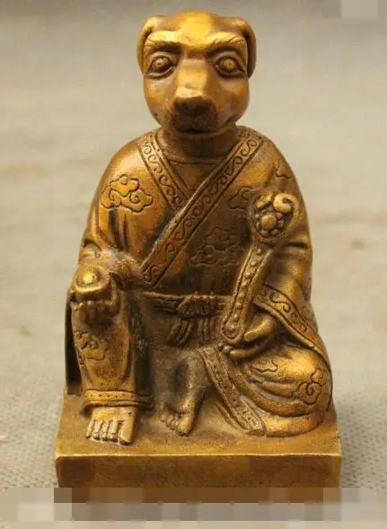 

S5013 Classic Chinese Auspicious Pure Bronze Year Zodiac Pig Hold YuanBao RuYi Statue discount 30% (C0324)